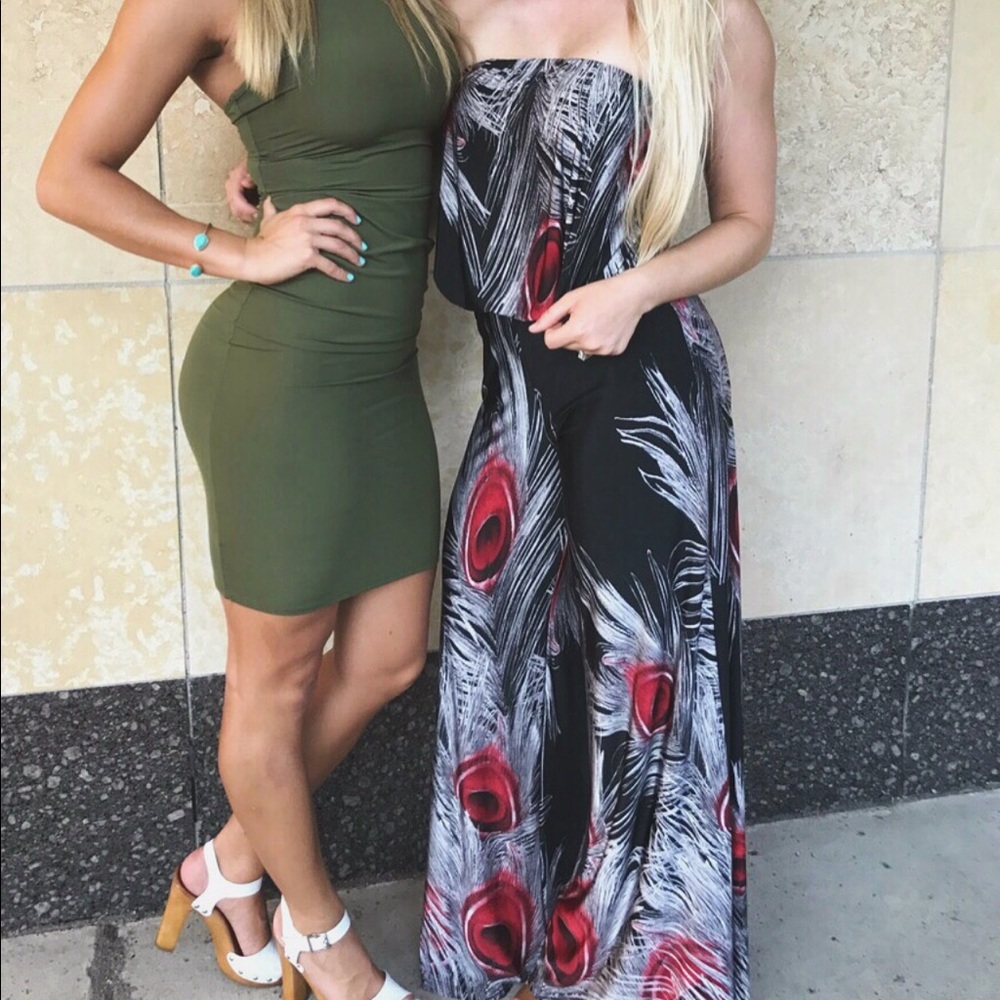 Peacock Feather Jumpsuit SO CUTE